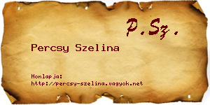 Percsy Szelina névjegykártya